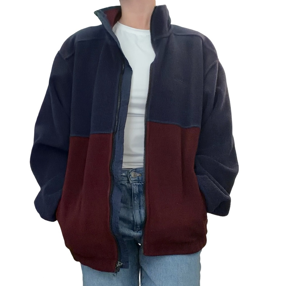 Vintage Land’s End fleece polartec windproof full zip fleece coat. Size‎ L/XL